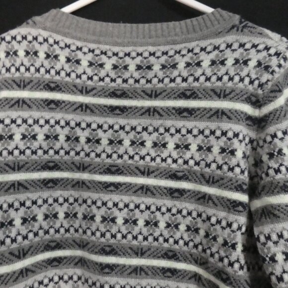 J CREW | medium | Geometric Patterned Grey Sweater - Picture 10 of 14